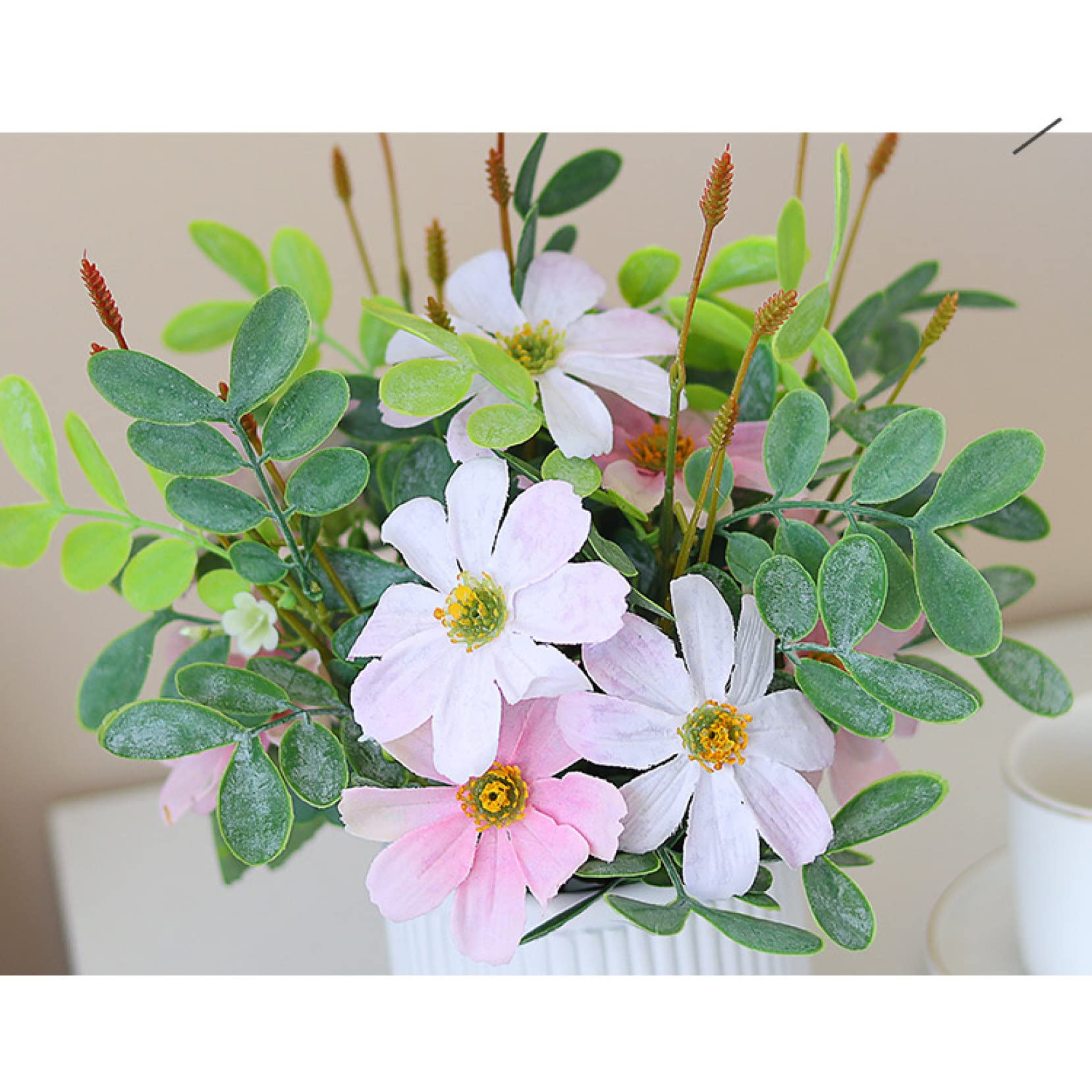 Amazon｜造花 枯れない花 アートフラワー デイジー 植木鉢 インテリア